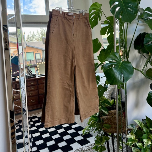 Everlane Brown Wide Leg Ankle Cropped Pants - Picture 7 of 8